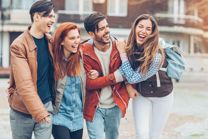 dentist in farmington - friends smiling